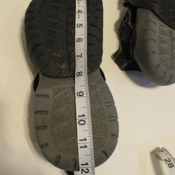 CROCS Men Size 12 Black Gray Outdoors Pool Beach Closed Toe Sandals